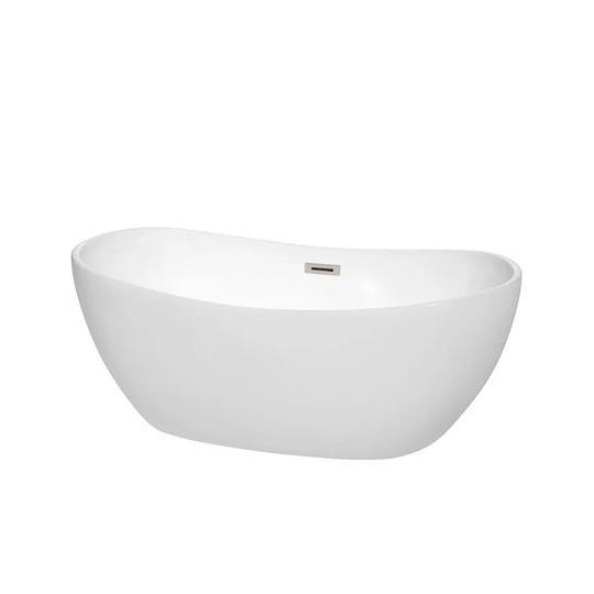 Wyndham Collection WCOBT101460BNTRIM Soaking Bathtub - MSRP $966