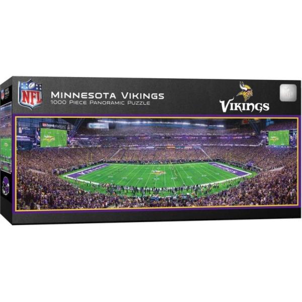 General Merchandise - Minnesota Vikings Panaoramic Puzzle Sets, Sleep Eye Masks, Christmas Puzzle - MSRP $498