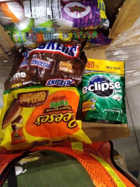 Grocery - Lindt Milk Chocolate Bunny, Nickelodeon Krabby Patty, Cadbury Mini Cream Eggs Candy- MSRP $11,023