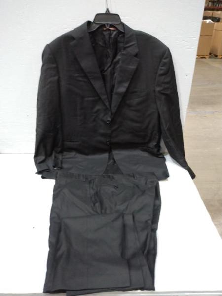 Canali Men's Black Suit, 100% Wool, Large - Original MSRP $2,295