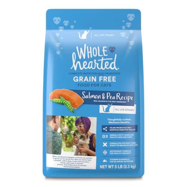 Pallet of Pet Supplies - WholeHearted Grain Free Salmon Formula Dry Cat Food, 5lbs - MSRP $5,517