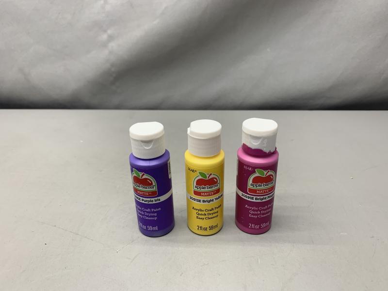 Package of Apple Barrel 2oz Multi-color Matte Acrylic Craft Paints, 16pc - MSRP $27