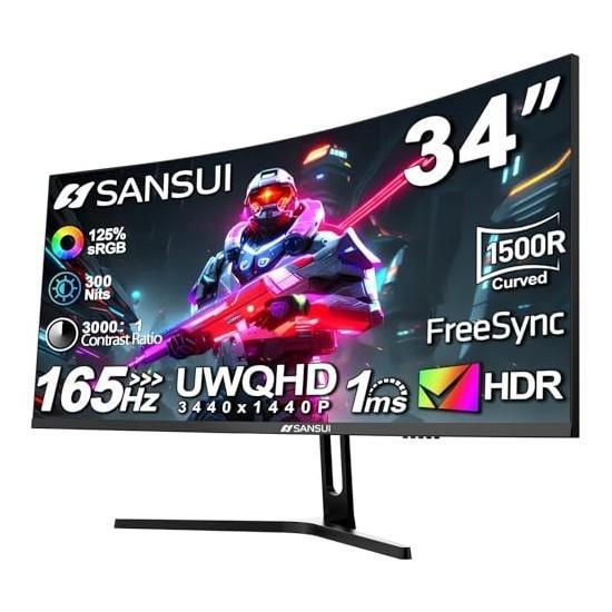 Sansui 34" Gaming Monitor, Goldlife Pond Aerator, WantJoin Hot Dog Steamer - MSRP $2,260