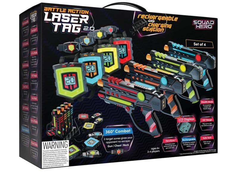 General Merchandise- Squad Hero Rechargeable Laser Tag, ZOOFOX 13.8 Inch Tall Glass Dome - MSRP $491