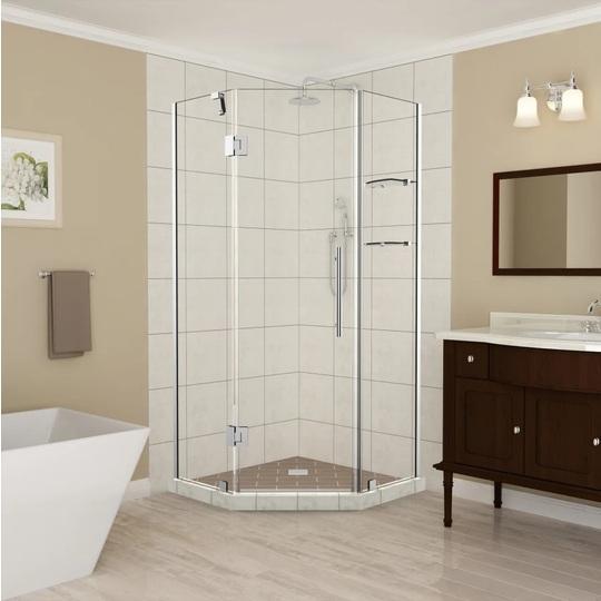 Aston SEN961EZ-CH-36-10 Frameless Shower Enclosure - MSRP $1,066