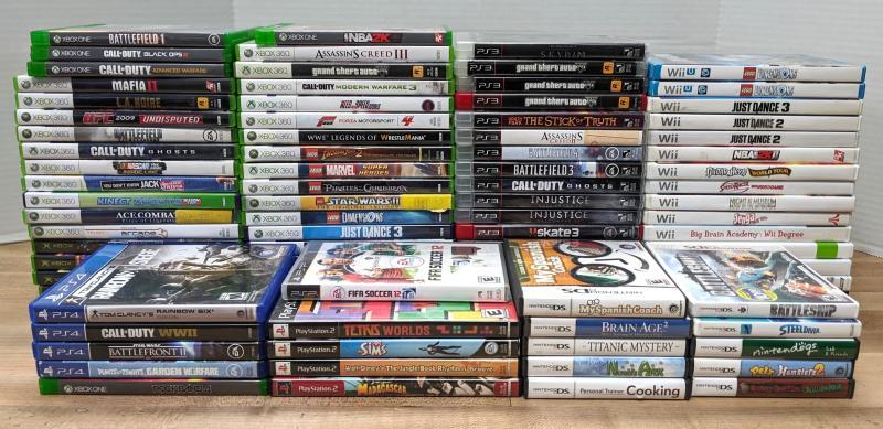 Misc Video Games by Nintendo, Sony, Microsoft, 364 Units, MSRP $21,840