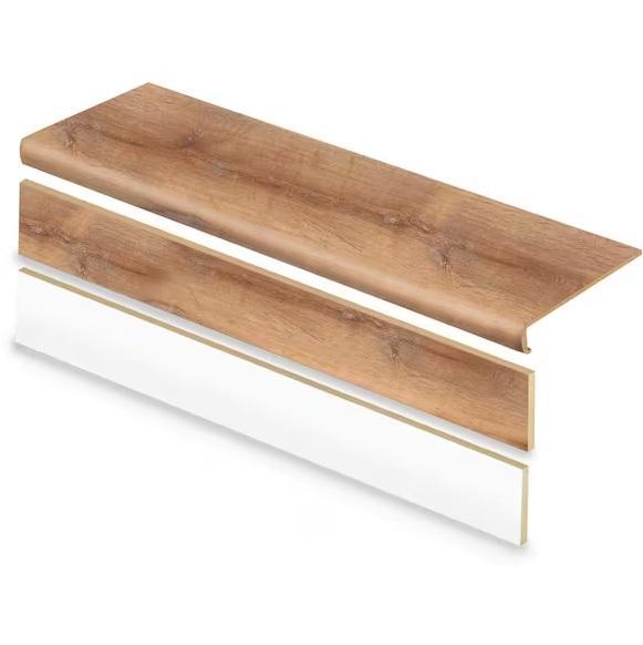 Flooring & Rugs- HARDWOOD REFLECTIONS Birch Floating Decorative Wall Shelf, Lifeproof, Jeffrey Court -Est Retail $1,808