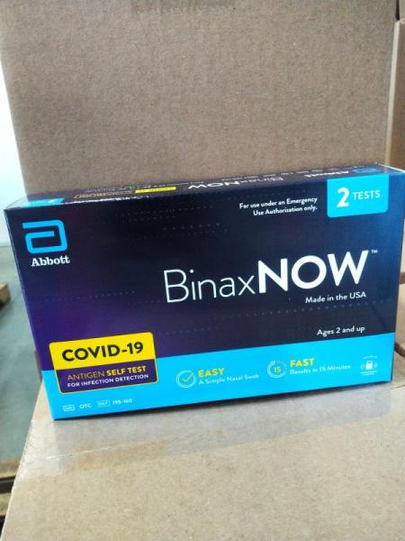 Health & Beauty- BinaxNOW COVID-19 Antigen Self Test, 2 ct. - MSRP $1,071