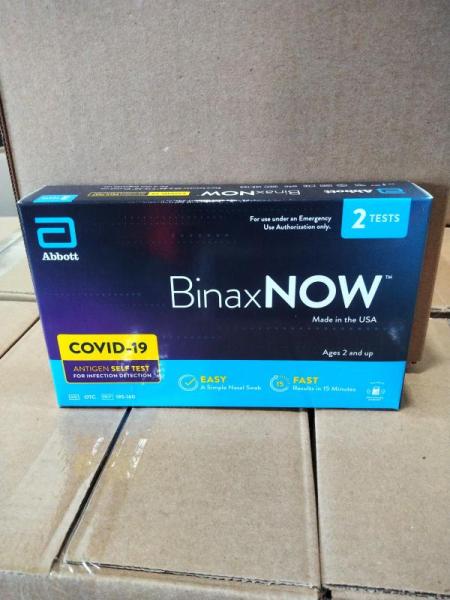 Health & Beauty- BinaxNOW COVID-19 Antigen Self Test, 2 ct. - MSRP $1,071