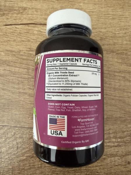 FarmHaven Milk Thistle Capsules. MSRP: $22,997