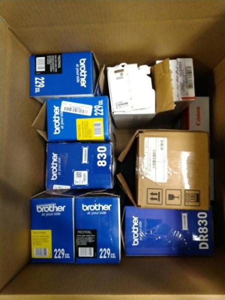 Electronics - Brother Toner, HP Color LaserJet Fuser, Sharp Color Printing Calculator - MSRP $2,392