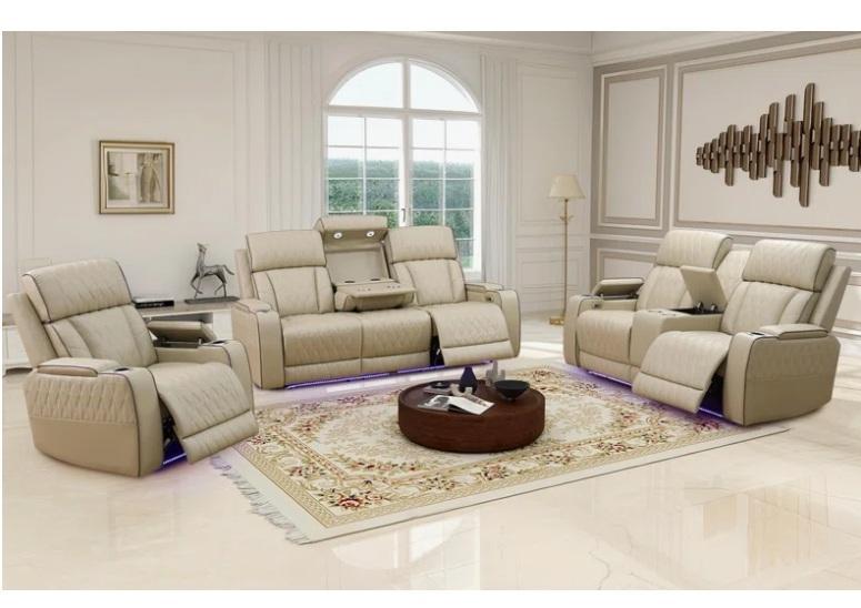 Housewares - Kruze Top Grade Breathing Leather 3pc Living Room Power Recliner Sofa Set, Step2 Play Up Gym - MSRP $2,823