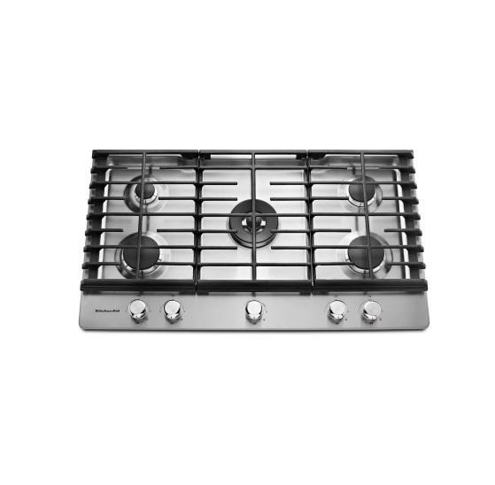 KitchenAid KCGS556ESS Gas Cooktop - MSRP $1,399