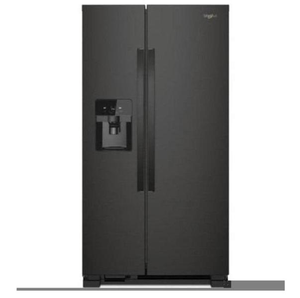 Black Whirlpool Side-By-Side Refrigerators - MSRP $4,950