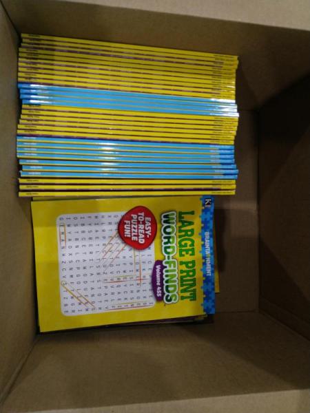 Braintainment Large Print Word-Find Puzzle Book (Set of 3) - MSRP $1,037