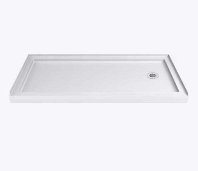 DreamLine Luna Right White Single Threshold Rectangle Shower Pan Base, ALTITUDE Savannah 52in Ceiling Fan - MSRP $2,183
