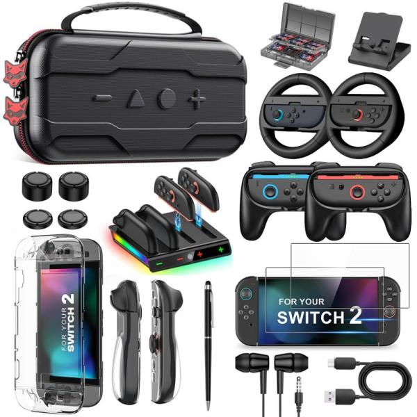 Video Games - Switch 2 Accessories Bundle, Rhotall Switch 2 Case, iPad Air Keyboard Case - MSRP $4,135