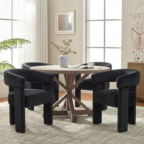 TRUCKLOAD - Home Decor - Light-Luxury Velvet Dining Chair, Janessa Side Chair, Deb Wicker Patio Sofa - MSRP $48,628