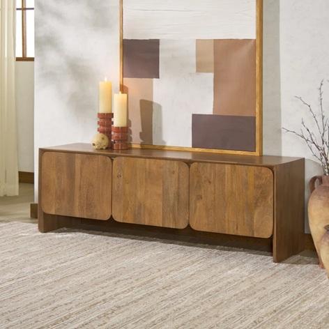 TRUCKLOAD - Home Decor - Hartnett Sideboard, L-Shaped Sleeper Sofaa, Bennett Barrel Chair, Devi Wall Art - MSRP $47,649