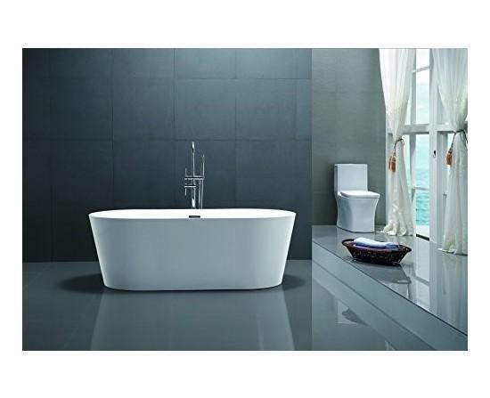 Plumbing - Vanity Art Freestanding Tub, Bootz Maui Tub, Aloha Shower Pan Base - Est Retail $1,471