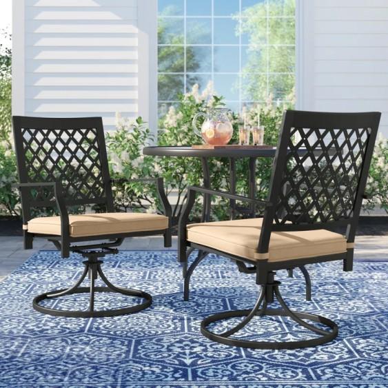 Furniture - Alyah Patio Dining Armchair, Brimmett Dining Table, Ardentown Solid Wood End Table - MSRP $1,492