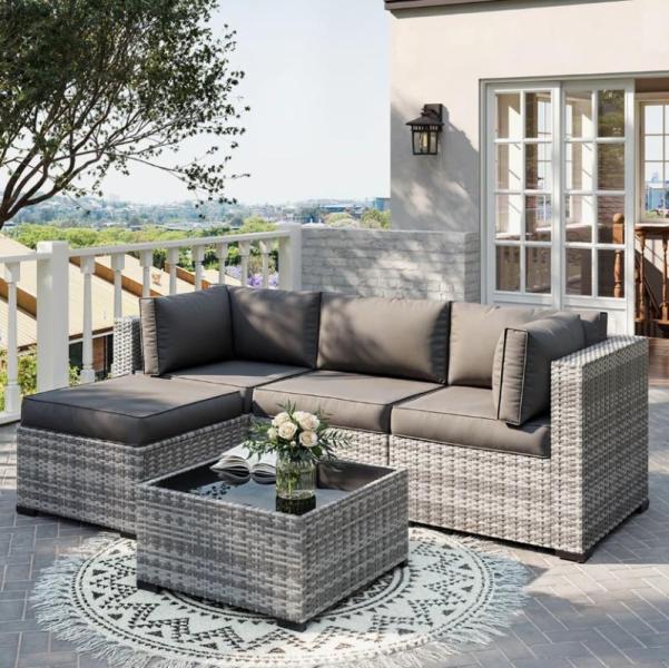 Furniture - Hokku Designs Cushion Set, Dakota Fields Lounge, Lark Manor Table - MSRP $1,881