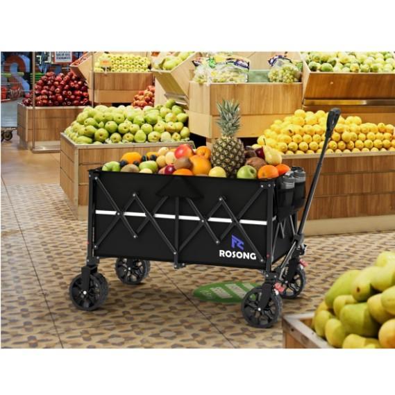 Rosong Collapsible Wagon, Levtex Quilt Set, Wisuce Bamboo Under Bed Storage Containers - MSRP $1,275