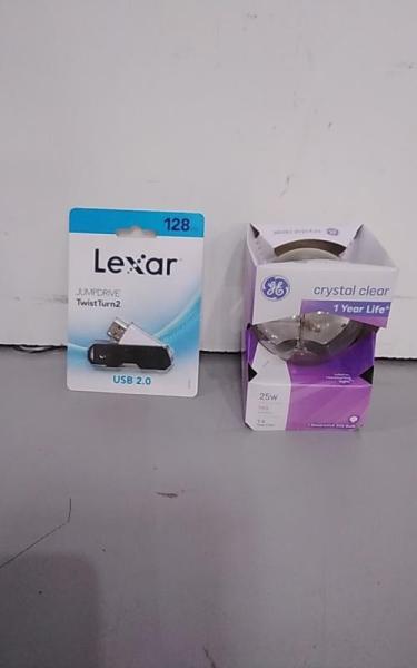 Bed Bath and Home - Lexar JumpDrive Flash Drive, GE Globe Light Bulb, Birthday Party Banner - MSRP $14,359
