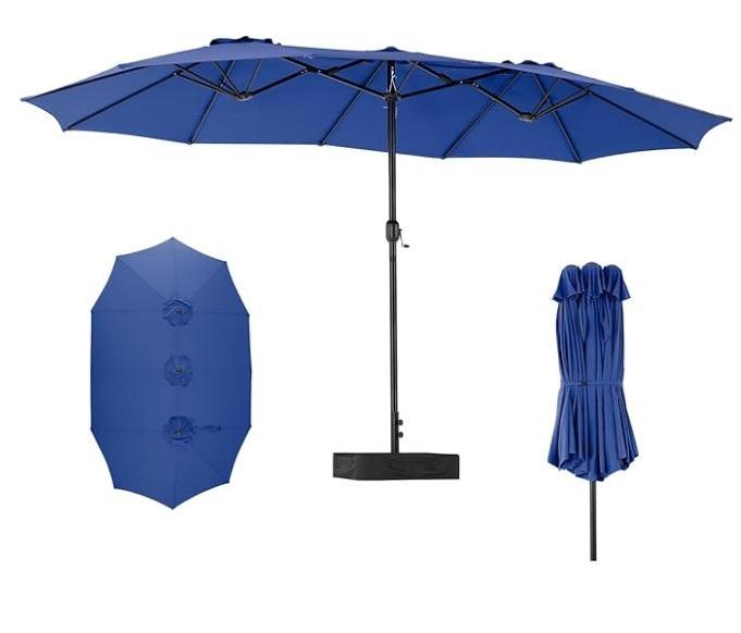 DUMOS 15ft Patio Umbrella w/Base, Clorox HEPA Air Purifiers, PureFit Reversible Quilted Sofa Cover - MSRP $1,573