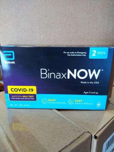 Health & Beauty- BinaxNOW COVID-19 Antigen Self Test, 2 ct. - MSRP $1,071