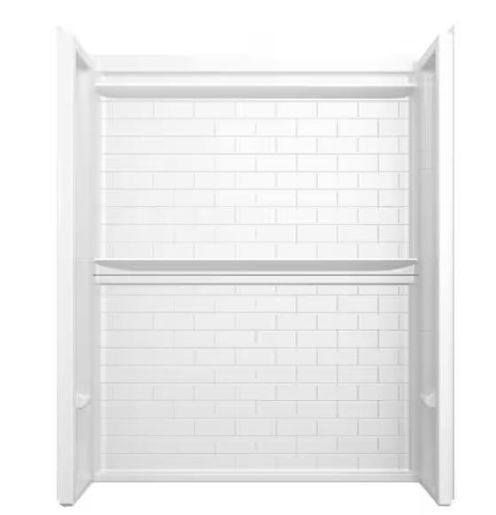 Mixed Lot - Delta Direct-to-stud Alcove Shower Wall Surround, Shower Pan Base, Plastic Panel - Est Retail $1,218 -1plt