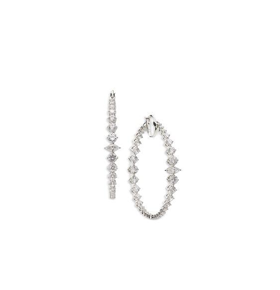 Jewelry - Nadri Leah Statement Hoop Earrings, BaubleBar Mildred Necklace, Argento Vivo Hoops - Original MSRP $3,194
