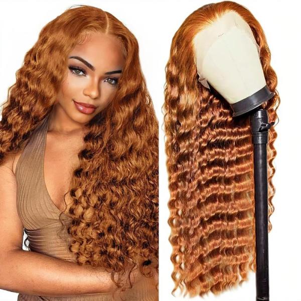 Beauty - Wahairse Light Brown Deep Wave HD Lace Front Wigs, AOBOO 4-Color Ombre Gel Nail Polish Set - MSRP $4,103