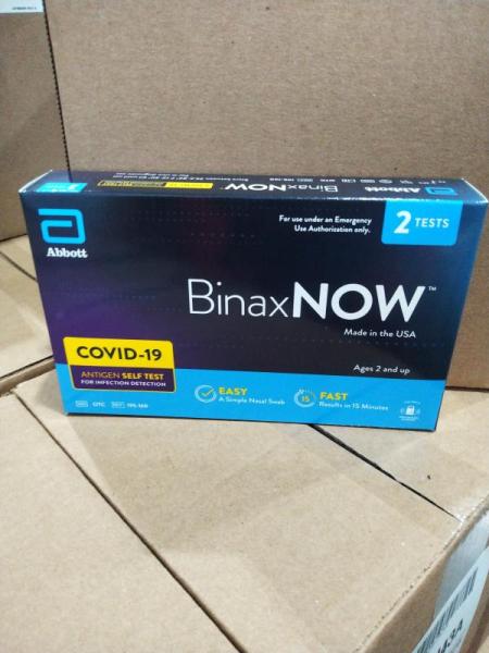 Health & Beauty- BinaxNOW COVID-19 Antigen Self Test, 2 ct. - MSRP $1,071