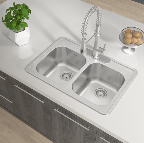 Amerisink Double Bowl Stainless Steel Kitchen Sinks - MSRP $6,750