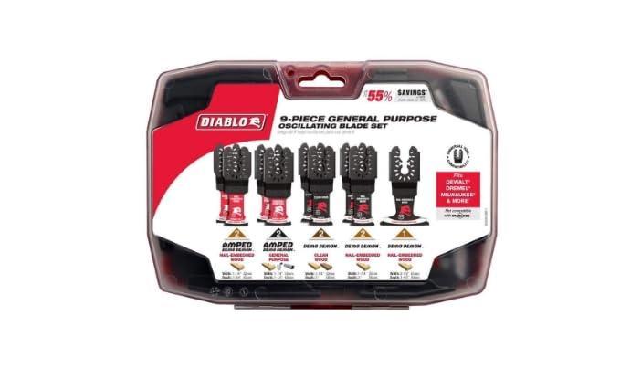 Tools- Diablo 9pc Universal Oscillating Blade Set, Bistee Wireless Doorbell Chimes, NexForcc Air Compressor-MSRP $5,720