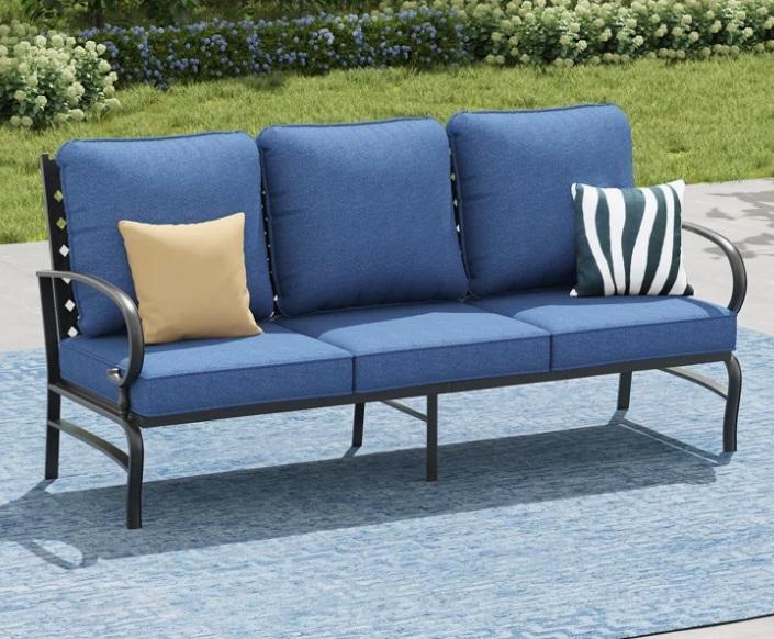 Housewares - Bular 71.8" Patio Sofa, Pool Handrail 30"X30", Simplehuman Butterfly Lid Kitchen Trash Can - MSRP $2,077