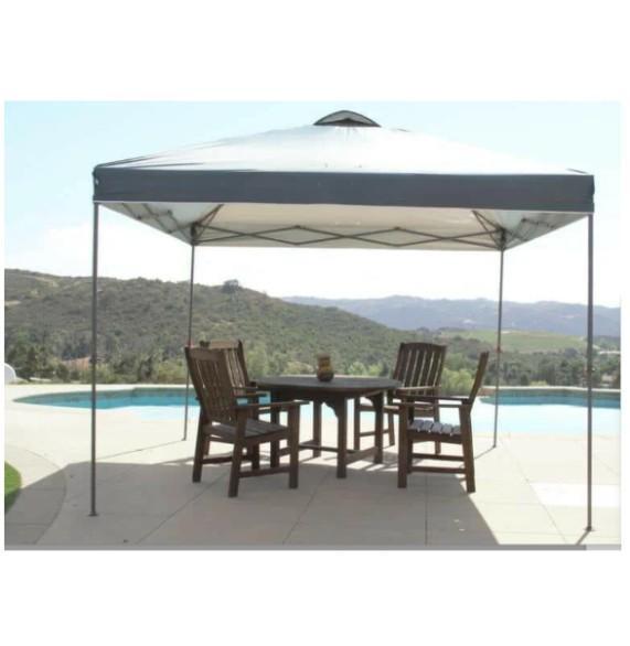 Everbilt 10 ft. x 10 ft. Instant Canopy-Pop Up Tent, Grey - Est Retail $2,686- 1plt