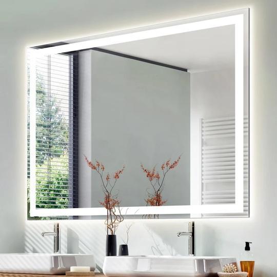 JONATHAN Y Lighting MIR100A-4036 Frameless Bathroom Wall Mirror - MSRP $413
