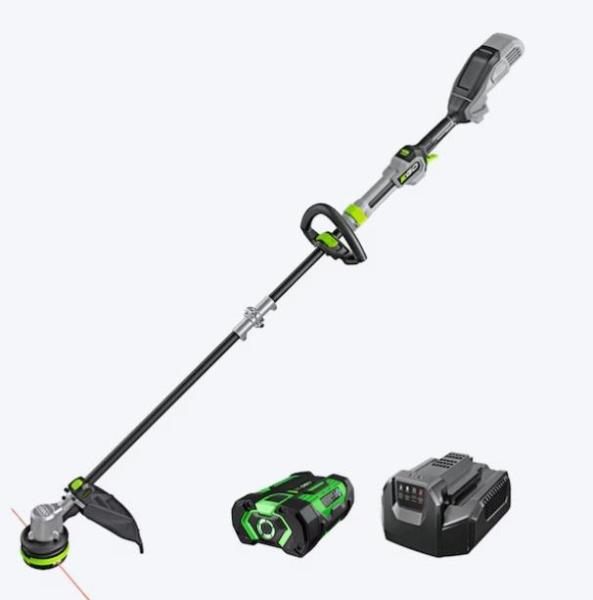 EGO POWER+ POWERLOAD Telescopic Carbon Fiber Shaft 56V Battery String Trimmer, 56V 16in Battery Chainsaw - MSRP $3,939
