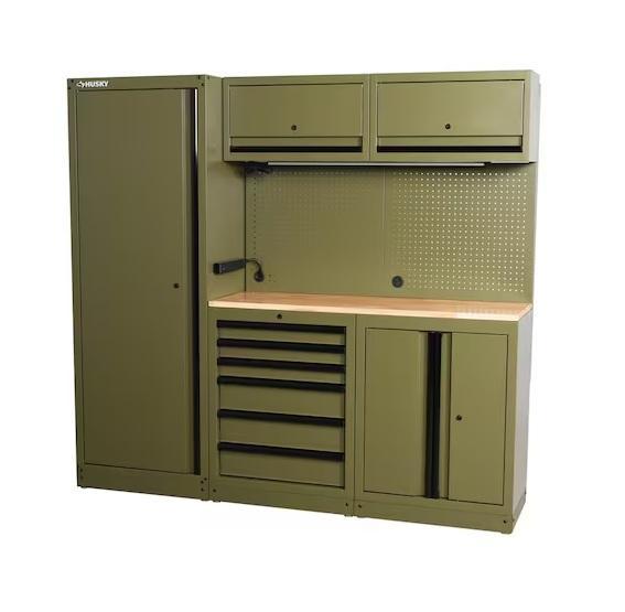 Husky 80.2inWx75inHx19.2inD Steel 8pc Garage Storage System - Est Retail $846