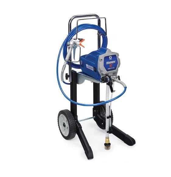 Graco Magnum X7 Electric Stationary Airless Paint Sprayer, CRAFTSMAN 24inWx41.25inH Red Woodwork Bench - MSRP $3,108