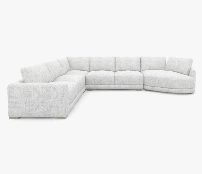 Furniture - Taren Upholstered L-Shaped Sectionals, 8pc 145" Extra Deep Sofa Modern L-Shaped Sectional - MSRP $1,196