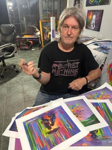 10 Hand Signed & Embellished Jim Warren prints w/COA - MSRP $7,500