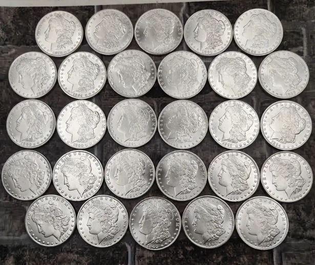 2 Full Sets of 28 Morgan Dollar coins - 1878 -1921 ALL YEARS EVER MADE