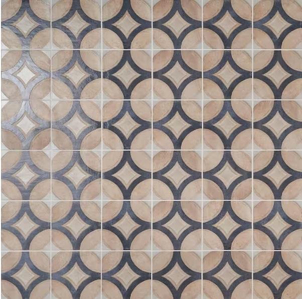 Flooring & Rugs - Ivy Hill Tile Angela Harris Sicilia Circles Crema Tiles, Daltile, Ottomanson - Est Retail $1,429