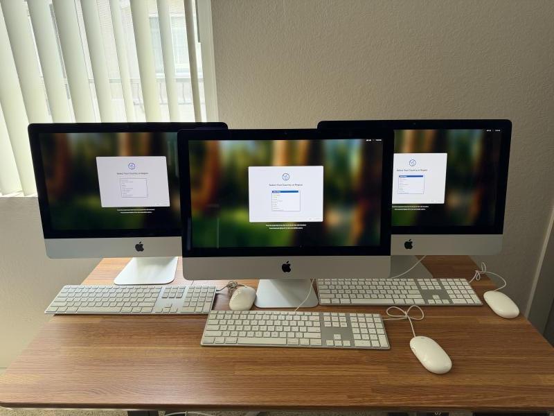 (3) Apple iMac 21.5 inch Desktop A2116 Tested & Functional