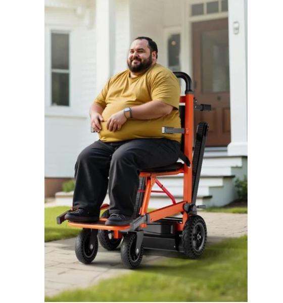 TRUCKLOAD - Housewares - Motorized Stair Climbing Wheel Chair, Bini Premium All-Weather Wicker Armchair - MSRP $39,309