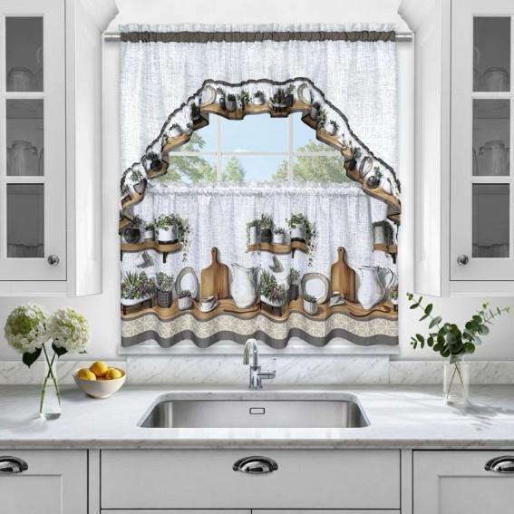 Home Decor - Jade Printed Curtain Set, Primrue Vase, Latitude Run Window Valance - MSRP $2,124