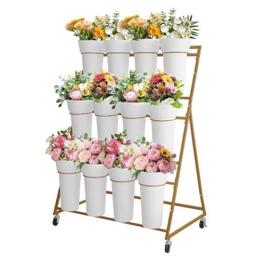 ActiveTrail Flower Display Stand/Cart, Jocoevol 55" Buffet Cabinet w/Storage, Decofy 70"H Storage Cabinet - MSRP $1,446